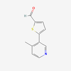 molecular formula C11H9NOS B8059688 5-(4-Methylpyridin-3-yl)thiophene-2-carbaldehyde 
