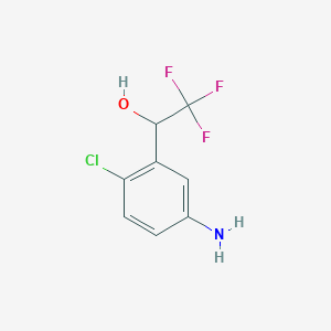 molecular formula C8H7ClF3NO B8059713 1-(5-Amino-2-chlorophenyl)-2,2,2-trifluoroethanol 
