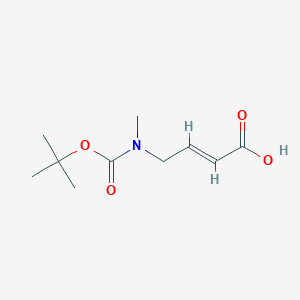 molecular formula C10H17NO4 B8059753 (E)-4-((tert-Butoxycarbonyl)(methyl)amino)but-2-enoic acid 