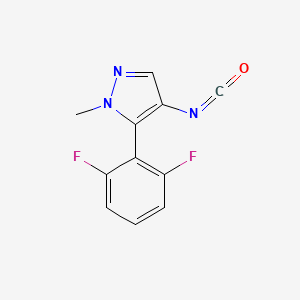 molecular formula C11H7F2N3O B8059852 5-(2,6-Difluorophenyl)-4-isocyanato-1-methylpyrazole 