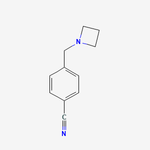 molecular formula C11H12N2 B8059874 4-[(Azetidin-1-yl)methyl]benzonitrile 