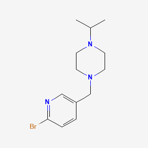 molecular formula C13H20BrN3 B8059881 1-[(6-Bromopyridin-3-yl)methyl]-4-(propan-2-yl)piperazine 