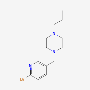 molecular formula C13H20BrN3 B8059885 1-[(6-Bromopyridin-3-yl)methyl]-4-propylpiperazine 