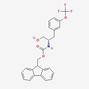 molecular formula C25H22F3NO4 B8059893 9H-fluoren-9-ylmethyl N-[(2S)-1-hydroxy-3-[3-(trifluoromethoxy)phenyl]propan-2-yl]carbamate 