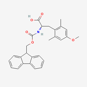 molecular formula C27H27NO5 B8059894 (2S)-2-(9H-fluoren-9-ylmethoxycarbonylamino)-3-(4-methoxy-2,6-dimethylphenyl)propanoic acid 