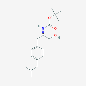 molecular formula C18H29NO3 B8059901 tert-butyl N-[(2S)-1-hydroxy-3-[4-(2-methylpropyl)phenyl]propan-2-yl]carbamate 