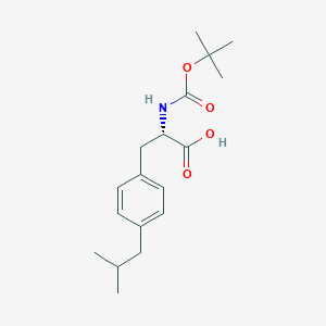 molecular formula C18H27NO4 B8059906 (2S)-2-[(2-methylpropan-2-yl)oxycarbonylamino]-3-[4-(2-methylpropyl)phenyl]propanoic acid 