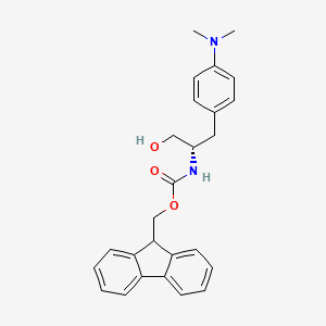 molecular formula C26H28N2O3 B8059931 9H-fluoren-9-ylmethyl N-[(2S)-1-[4-(dimethylamino)phenyl]-3-hydroxypropan-2-yl]carbamate 