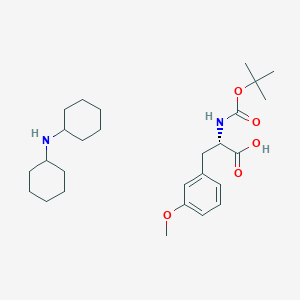 molecular formula C27H44N2O5 B8059946 N-Cyclohexylcyclohexanamine;(2S)-3-(3-methoxyphenyl)-2-[(2-methylpropan-2-yl)oxycarbonylamino]propanoic acid 