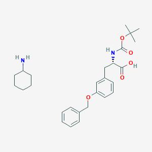 molecular formula C27H38N2O5 B8059971 cyclohexanamine;(2S)-2-[(2-methylpropan-2-yl)oxycarbonylamino]-3-(3-phenylmethoxyphenyl)propanoic acid 