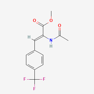 molecular formula C13H12F3NO3 B8059986 2-(Acetylamino)-3-[4-(trifluoromethyl)phenyl]propenoic acid methyl ester 
