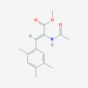 molecular formula C15H19NO3 B8059987 methyl (Z)-2-acetamido-3-(2,4,5-trimethylphenyl)prop-2-enoate 