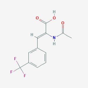 molecular formula C12H10F3NO3 B8060000 (Z)-2-acetamido-3-[3-(trifluoromethyl)phenyl]prop-2-enoic acid 