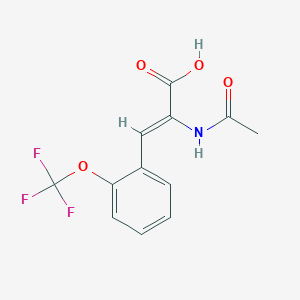 molecular formula C12H10F3NO4 B8060003 (Z)-2-acetamido-3-[2-(trifluoromethoxy)phenyl]prop-2-enoic acid 