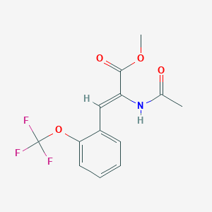 molecular formula C13H12F3NO4 B8060007 methyl (Z)-2-acetamido-3-[2-(trifluoromethoxy)phenyl]prop-2-enoate 