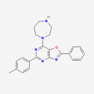 molecular formula C23H23N5O B8060023 7-(1,4-二氮杂环-1-基)-5-(4-甲苯基)-2-苯基-[1,3]恶唑并[4,5-d]嘧啶 