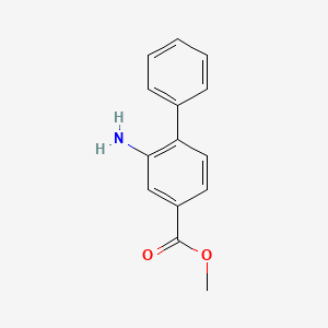 molecular formula C14H13NO2 B8060112 Methyl 2-amino-[1,1'-biphenyl]-4-carboxylate 