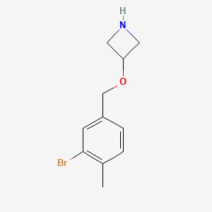 molecular formula C11H14BrNO B8060120 3-[(3-Bromo-4-methylphenyl)methoxy]azetidine 