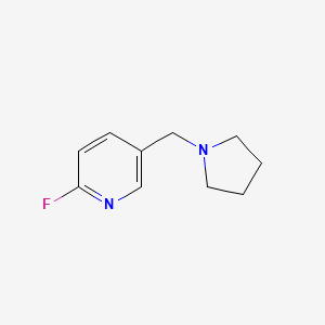 molecular formula C10H13FN2 B8060126 2-Fluoro-5-[(pyrrolidin-1-yl)methyl]pyridine 