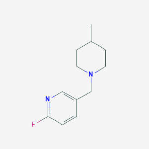 molecular formula C12H17FN2 B8060133 2-Fluoro-5-[(4-methylpiperidin-1-yl)methyl]pyridine 