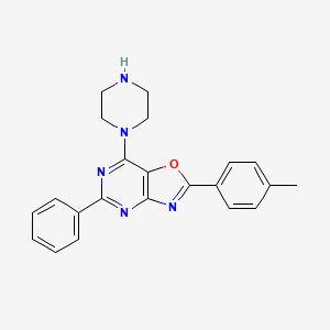 2-(4-Methylphenyl)-5-phenyl-7-piperazin-1-yl-[1,3]oxazolo[4,5-d]pyrimidine