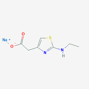molecular formula C7H9N2NaO2S B8060170 Sodium;2-[2-(ethylamino)-1,3-thiazol-4-yl]acetate 