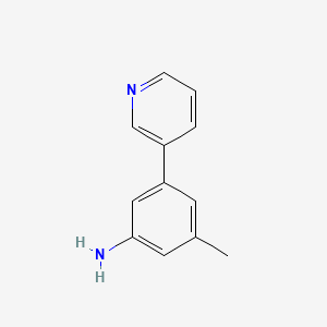molecular formula C12H12N2 B8060183 3-Methyl-5-(3-pyridinyl)benzenamine 