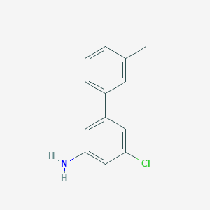 molecular formula C13H12ClN B8060198 3-Chloro-5-(3-methylphenyl)aniline 