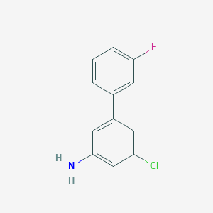 molecular formula C12H9ClFN B8060204 3-Chloro-5-(3-fluorophenyl)aniline 