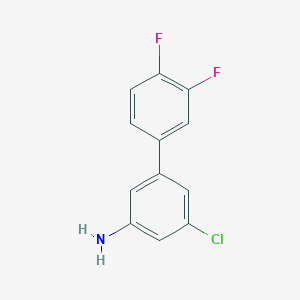 molecular formula C12H8ClF2N B8060207 3-Chloro-5-(3,4-difluorophenyl)aniline 