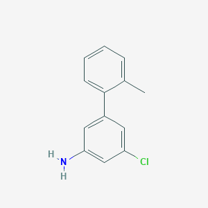 molecular formula C13H12ClN B8060212 3-Chloro-5-(2-methylphenyl)aniline 