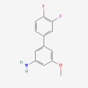 molecular formula C13H11F2NO B8060233 3-(3,4-Difluorophenyl)-5-methoxyaniline 