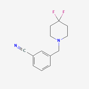 molecular formula C13H14F2N2 B8060250 3-((4,4-Difluoropiperidin-1-yl)methyl)benzonitrile 