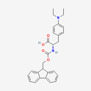 molecular formula C28H30N2O4 B8060270 (2S)-3-[4-(diethylamino)phenyl]-2-(9H-fluoren-9-ylmethoxycarbonylamino)propanoic acid 