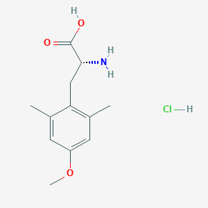 molecular formula C12H18ClNO3 B8060275 (2R)-2-amino-3-(4-methoxy-2,6-dimethylphenyl)propanoic acid;hydrochloride 