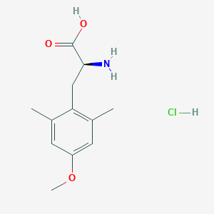 molecular formula C12H18ClNO3 B8060289 (2S)-2-amino-3-(4-methoxy-2,6-dimethylphenyl)propanoic acid;hydrochloride 
