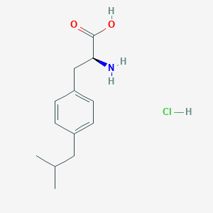 molecular formula C13H20ClNO2 B8060291 (2S)-2-amino-3-[4-(2-methylpropyl)phenyl]propanoic acid;hydrochloride 