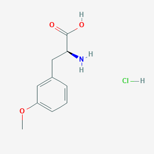 molecular formula C10H14ClNO3 B8060323 (2S)-2-amino-3-(3-methoxyphenyl)propanoic acid;hydrochloride 