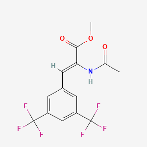 molecular formula C14H11F6NO3 B8060326 3,5-Bis(trifluoromethyl)-alpha-(acetylamino)cinnamic acid methyl ester 
