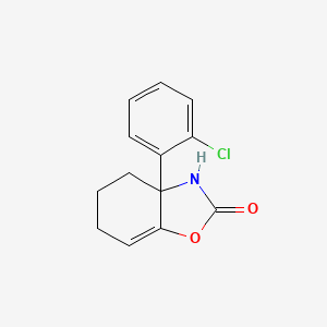 molecular formula C13H12ClNO2 B8060332 3a-(2-Chlorophenyl)-3,4,5,6-tetrahydro-1,3-benzoxazol-2-one 