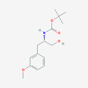 molecular formula C15H23NO4 B8060348 tert-butyl N-[(2S)-1-hydroxy-3-(3-methoxyphenyl)propan-2-yl]carbamate 