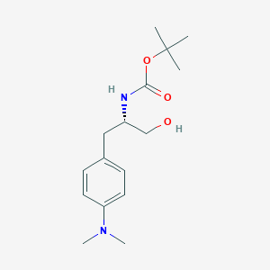 molecular formula C16H26N2O3 B8060353 tert-butyl N-[(2S)-1-[4-(dimethylamino)phenyl]-3-hydroxypropan-2-yl]carbamate 