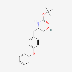 molecular formula C20H25NO4 B8060369 tert-butyl N-[(2S)-1-hydroxy-3-(4-phenoxyphenyl)propan-2-yl]carbamate 