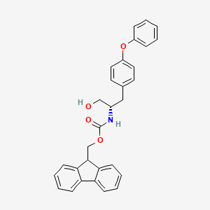 molecular formula C30H27NO4 B8060390 9H-fluoren-9-ylmethyl N-[(2S)-1-hydroxy-3-(4-phenoxyphenyl)propan-2-yl]carbamate 
