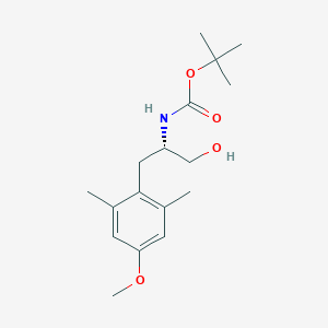 molecular formula C17H27NO4 B8060391 tert-butyl N-[(2S)-1-hydroxy-3-(4-methoxy-2,6-dimethylphenyl)propan-2-yl]carbamate 