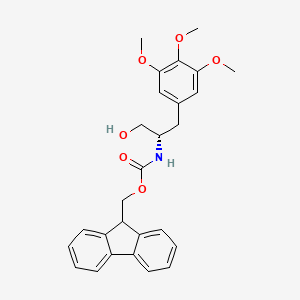 molecular formula C27H29NO6 B8060399 9H-fluoren-9-ylmethyl N-[(2S)-1-hydroxy-3-(3,4,5-trimethoxyphenyl)propan-2-yl]carbamate 