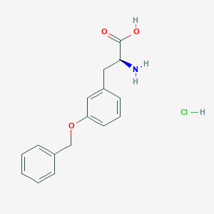 molecular formula C16H18ClNO3 B8060410 (2S)-2-amino-3-(3-phenylmethoxyphenyl)propanoic acid;hydrochloride 