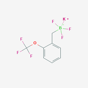 molecular formula C8H6BF6KO B8060412 Potassium;trifluoro-[[2-(trifluoromethoxy)phenyl]methyl]boranuide 