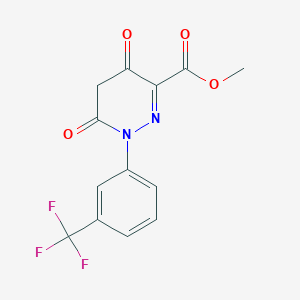 molecular formula C13H9F3N2O4 B8060425 Methyl 4,6-dioxo-1-[3-(trifluoromethyl)phenyl]pyridazine-3-carboxylate 