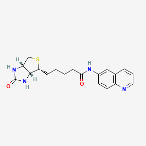 molecular formula C19H22N4O2S B8060436 5-[(3aR,4R,6aS)-2-oxo-1,3,3a,4,6,6a-hexahydrothieno[3,4-d]imidazol-4-yl]-N-quinolin-6-ylpentanamide 